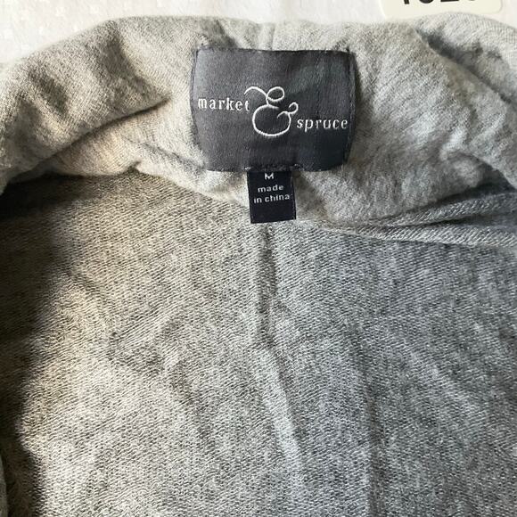 Market and Spruce Women’s Long Sleeve Full Zip Jacket size M, Solid Light Gray - Picture 5 of 8